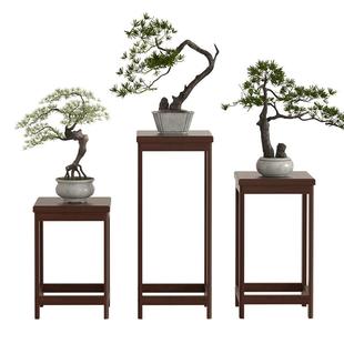 花架子客厅落地式置物架简易室内实木花盆架仿古花几中式阳台花架