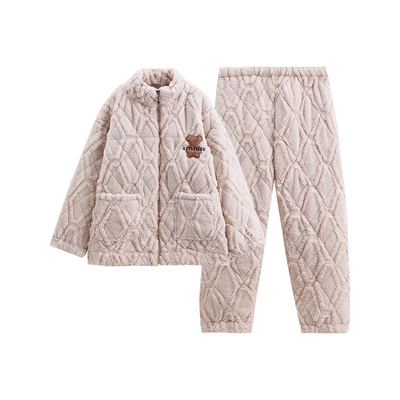 芬腾情侣睡衣珊瑚绒加厚套装