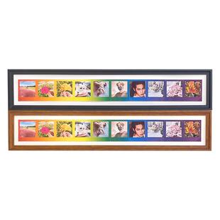 彩虹相框拍立得相纸实木宽幅5寸相片框架mini3寸摆台礼物挂墙展示