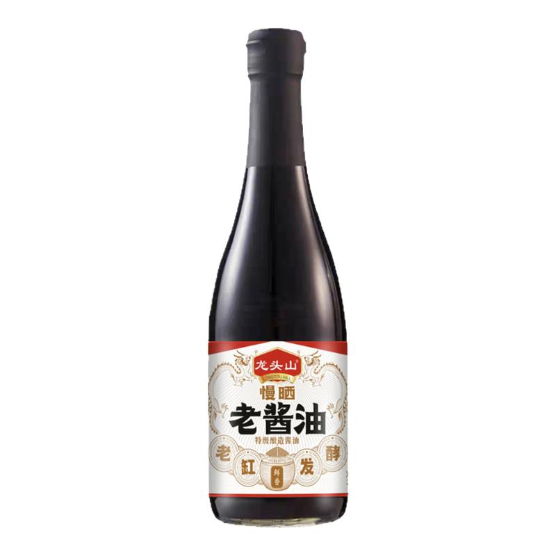 龙头山老字号慢晒老酱油特级调味生抽瓶装 390 克缸古法酿造
