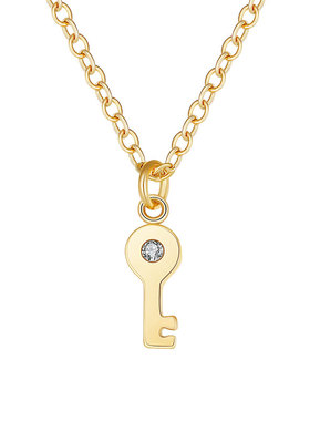 BM风项链女精致小巧钥匙吊坠