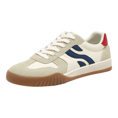 百思图2025春季新款百搭复古户外运动德训鞋平底男休闲鞋24173AM5