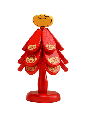 高级感发财树隔热垫餐桌摆件实木防烫耐高温锅垫新年装饰乔迁礼物