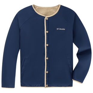 张婧仪同款哥伦比亚户外男女拒水时尚可双面穿运动抓绒衣AE5693