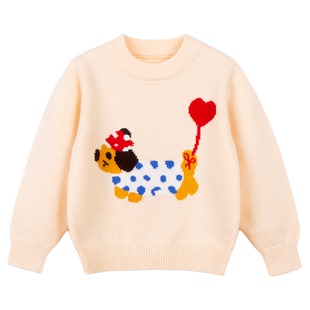 女童羊绒衫儿童毛衣2025新款圆领婴儿针织衫女孩打底衫宝宝羊毛衫