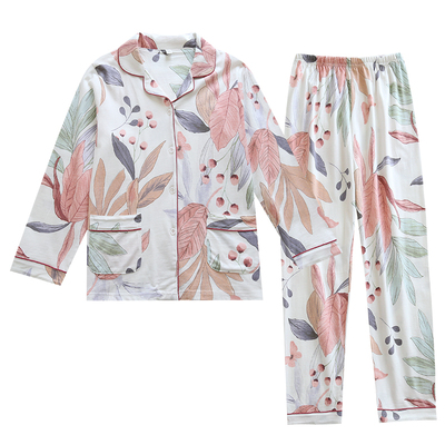 女士纯棉印花北欧风睡衣家居服