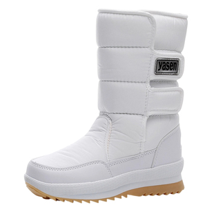 新款零下40度保暖雪地靴女时尚加绒中筒靴子冬季防水防滑特厚棉鞋