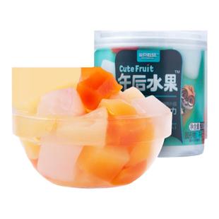 【满99减30】三只松鼠黄桃水果罐头312g柠檬味水果果脯蜜饯