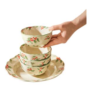 墨色清新陶瓷米饭碗家用2026新款高颜值吃饭碗汤碗面碗好看的餐具