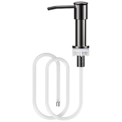 厨房洗洁精水槽按压器全304不锈钢皂液器洗碗槽洗涤剂压取器出液