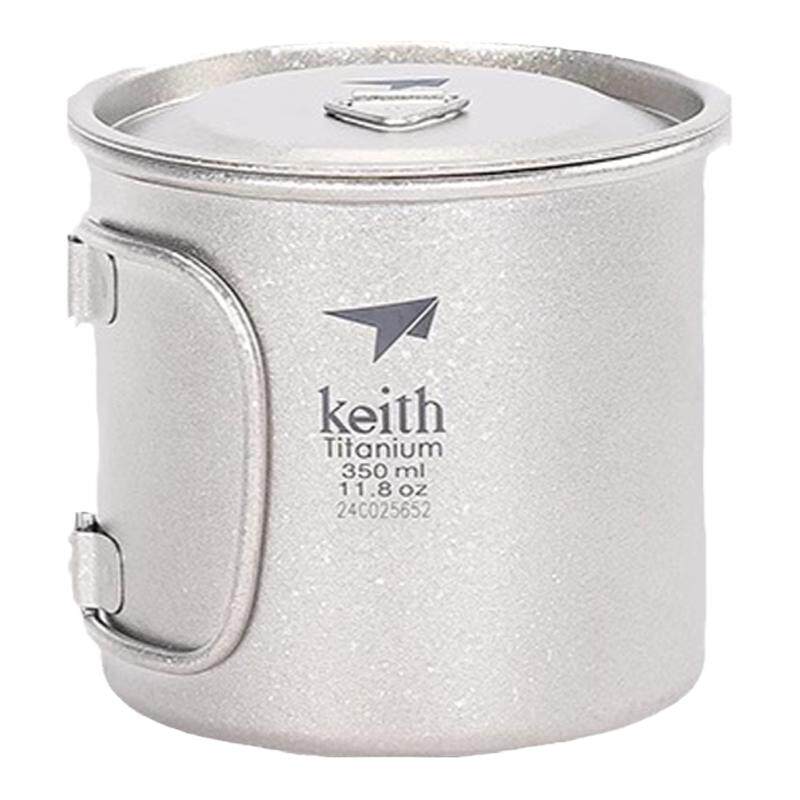 KEITH铠斯冰花折叠钛杯