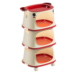 日本置物架多层收纳小推车多功能带轮落地可移动收纳置物架下空式