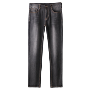 25热卖时尚男士百搭牛仔裤弹力修身小直筒通勤商务休闲薄款长裤子