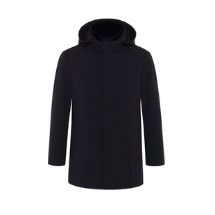 【獭兔毛领羽绒服】雅涛冬季高充绒保暖连帽内胆可脱卸保型中长款