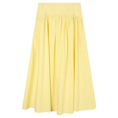 白鹿语法式纯色半身裙