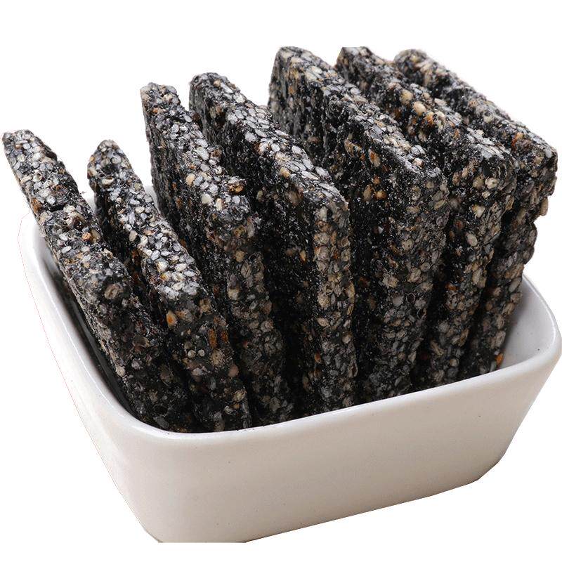 百年张记纯手工黑芝麻糖 黑芝麻片 切糕麦芽糖片