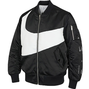 NIKE耐克男子双面穿大勾保暖飞行服棉服夹克外套 DD6056-010 326