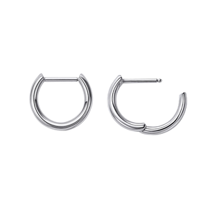 医用钛钢直针d型耳圈养耳洞睡觉免摘医用钛合金纯银素圈耳环圈圈