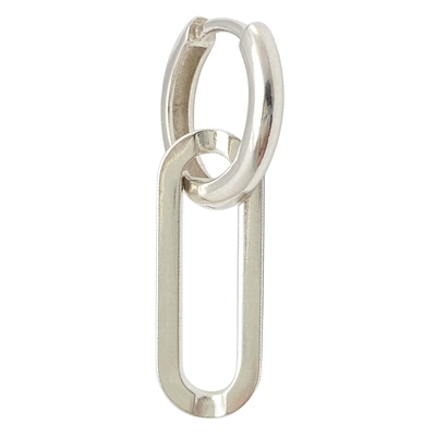 不拘S925纯银简约圈圈耳环男女中性百搭基本款素圈耳饰