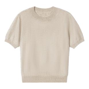 【100%山羊绒】PSALTER诗篇简约圆领短袖毛衣毛针织衫