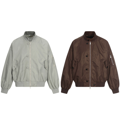 春季美式复古廓形短宽Bomber