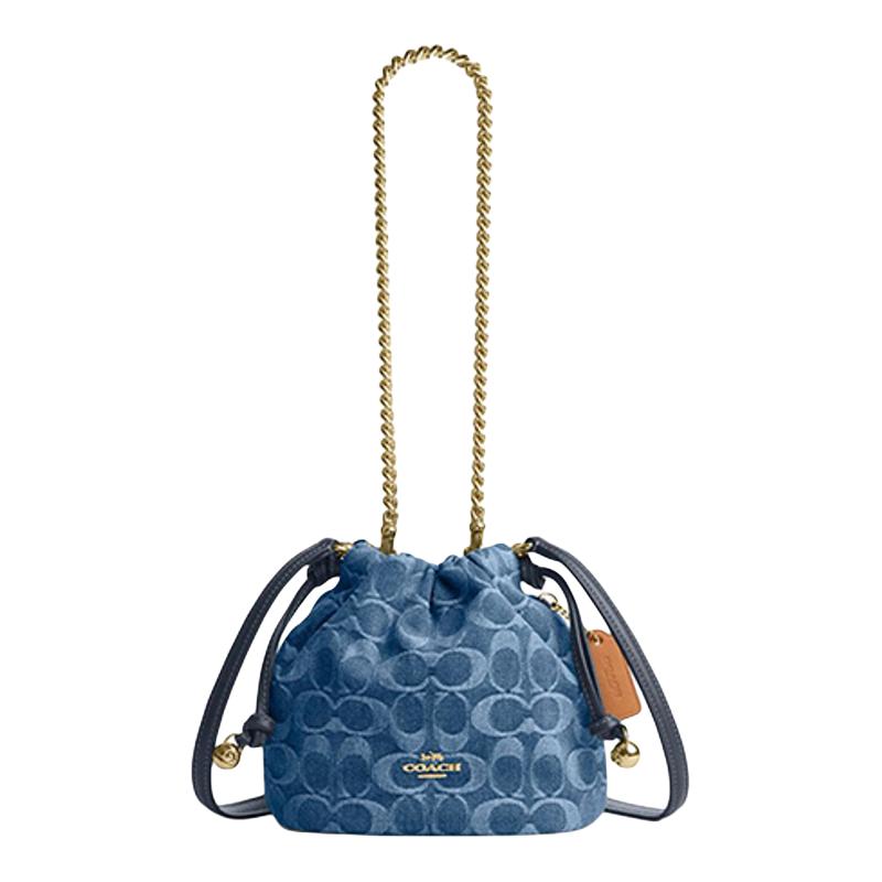 【自营】COACH/蔻驰Faye17磁扣链条水桶包斜挎迷你女包CDE32IMTYV