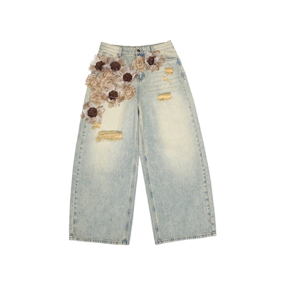 哟酷酷小众复古休闲阔腿裤女