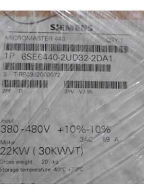 议价6SE6440-2UD32-2DA1西门子M440变频器22/30KW6SE64402UD322DA