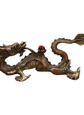 老物件铜器收藏招财家居龙行饰品
