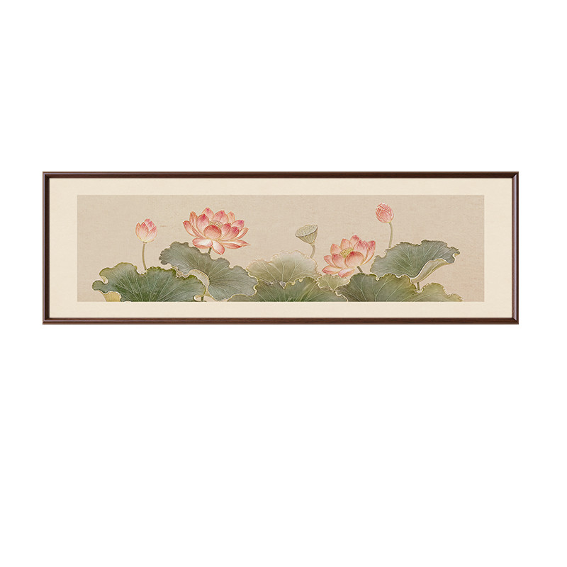【新中式风】荷气生财客厅装饰画