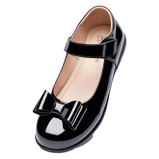 日系jk少女童校服礼仪公主鞋表演出初中生小学生黑色真皮软底皮鞋