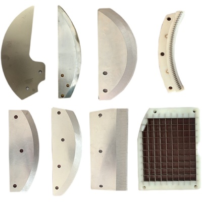 台湾银鹰冀工801850切菜机刀片切块网格刀切丝刀俎大弯刀商用