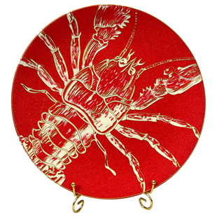 定制纪念盘掐丝珐琅彩瓷盘摆件新中式客厅玄关桌面坐盘纯手工礼品