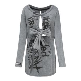 24ans 胸前双系带卫衣