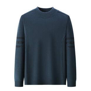 啄木鸟毛衣男款冬季含羊毛半高领打底衫男士宽松针织衫加厚毛线衣