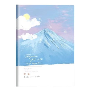 杰科笔记本超厚b5记事本a5软胶套肤感书皮中国油画风大小学生读书摘抄手帐日记办公计划商务高颜值a4特厚本子