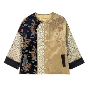 JKJS【锦云花裳】新中式提花棉服女2026年冬季超好看夹棉棉袄外套