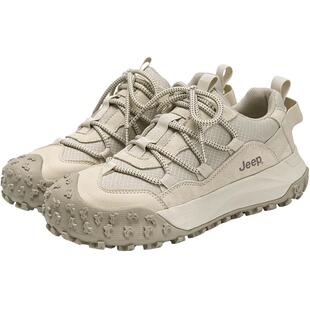 Jeep吉普登山鞋女户外徒步鞋2026春秋轻便厚底运动鞋女休闲旅游鞋