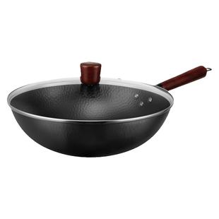 苏泊尔铁锅家用炒菜锅凹面电磁炉专用炒锅无涂层防粘锤纹纯精铁锅