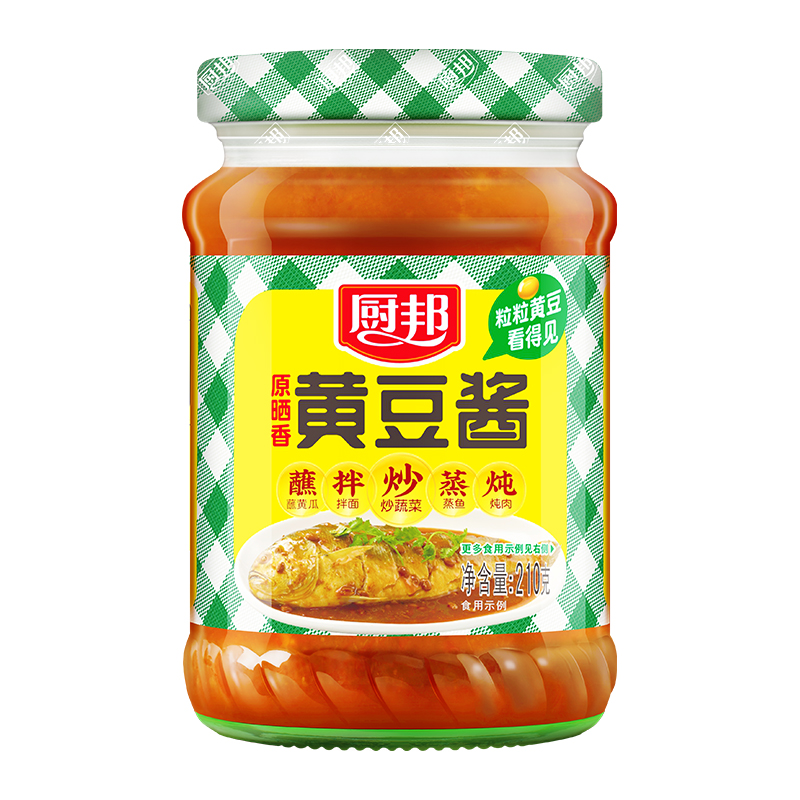 厨邦黄豆酱210g炸酱豆瓣酱拌面下饭美味焖炖入味增香提味调味厨房