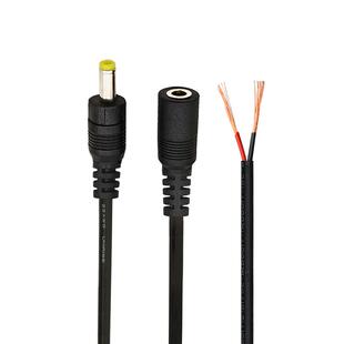 DC4.0*1.7电源插头焊接4017mm单头公母头连接线5V9V12V直流电接头
