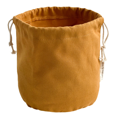 圆底束口收纳袋纯色帆布