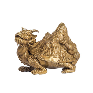 神兽霸下|琢匠定制家居装饰品龙龟桌面摆件镇纸文玩青铜赑屃茶宠