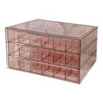 透明首饰收纳盒多层亚克力耳环耳钉饰品戒指项链分格整理盒首饰盒