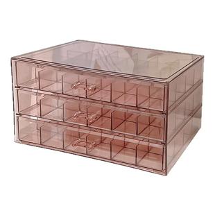 透明首饰收纳盒多层亚克力耳环耳钉饰品戒指项链分格整理盒首饰盒