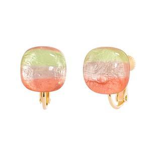 OSEWAYA耳夹云光系列粉橘色朝阳无耳洞耳环女秋日暖阳设计感耳饰