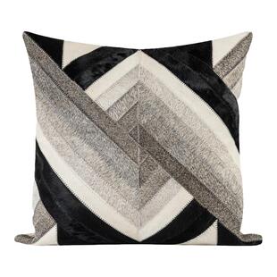 ELIN LONYAIN现代简约黑色沙发黑白咖搭配靠垫抱枕样板房方枕腰枕