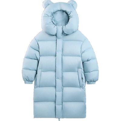 ebaer防风90白鸭绒中长款羽绒