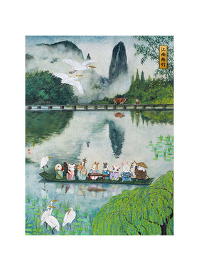 3djp平面塑料拼图习游记系列挂画