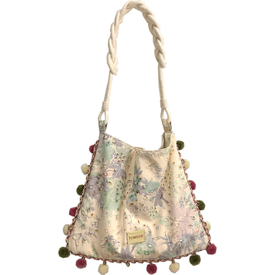 ins风小清新碎花大容量单肩包